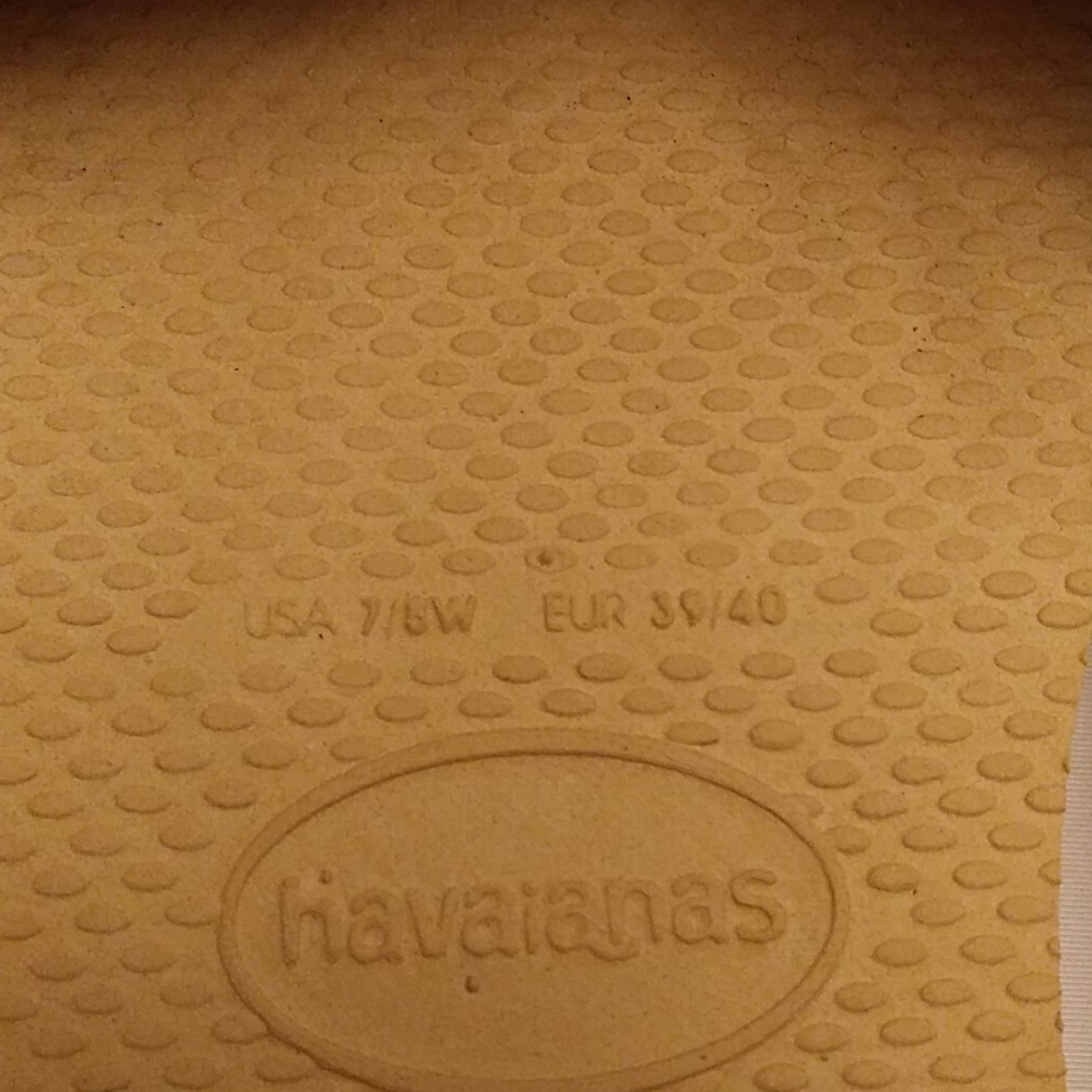 Havaianas You St. Tropez Flip Flops. Thong Style 7/8, Red and Blue Fabric. - Picture 8 of 12
